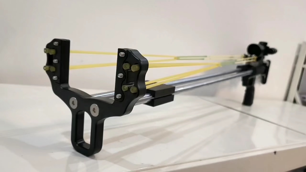 战狼八代长杆弹弓扁皮圆皮双用弓门