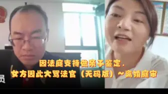 下载视频: 因法庭支持做亲子鉴定，女方因此大骂法官（无码版）~离婚庭审