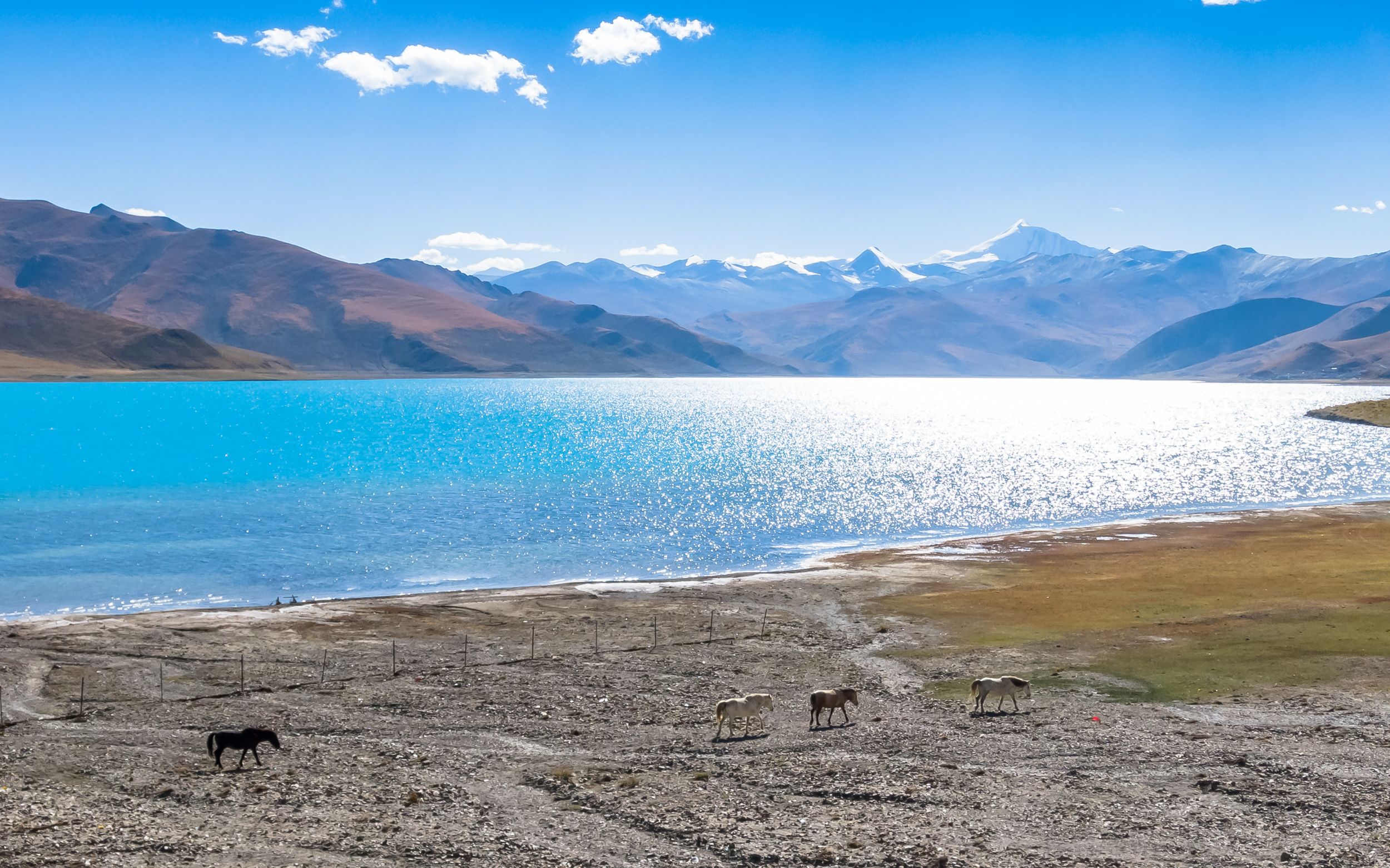 航拍羊卓雍措,西藏三大圣湖果然名不虚传