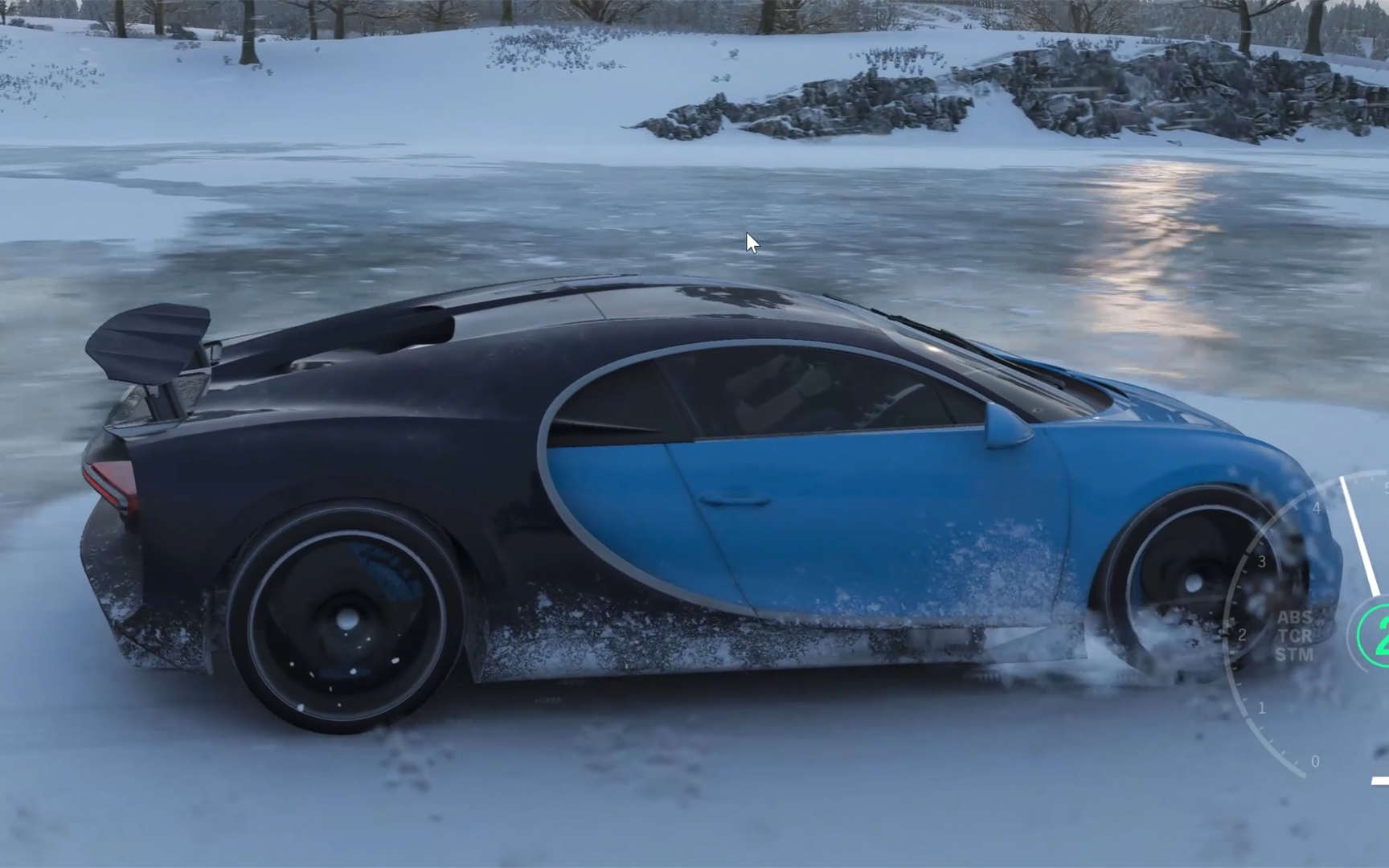 地平线4:布加迪chiron在冰面上0-100加速要几秒?