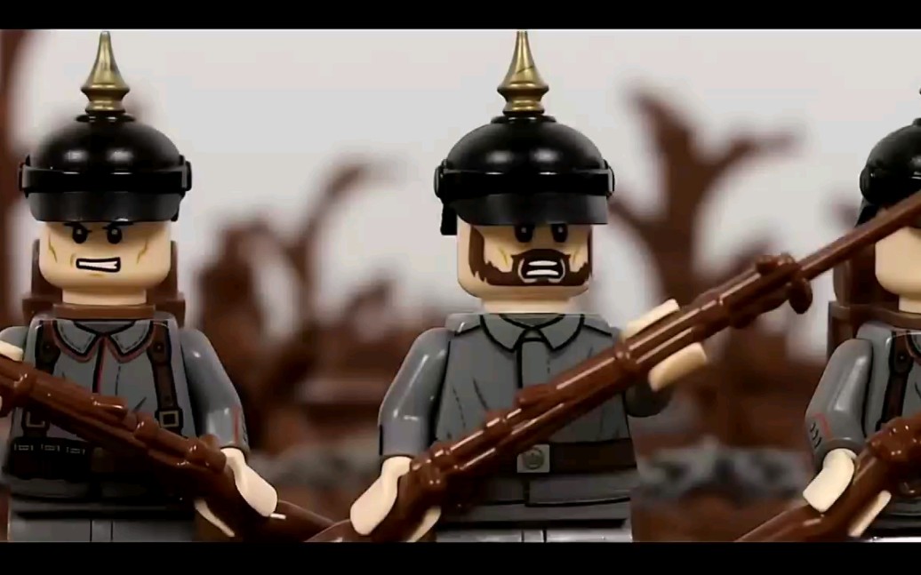 一战德法战斗,炮兵步兵协同进行攻击,法军重炮攻击,乐高积木大电影