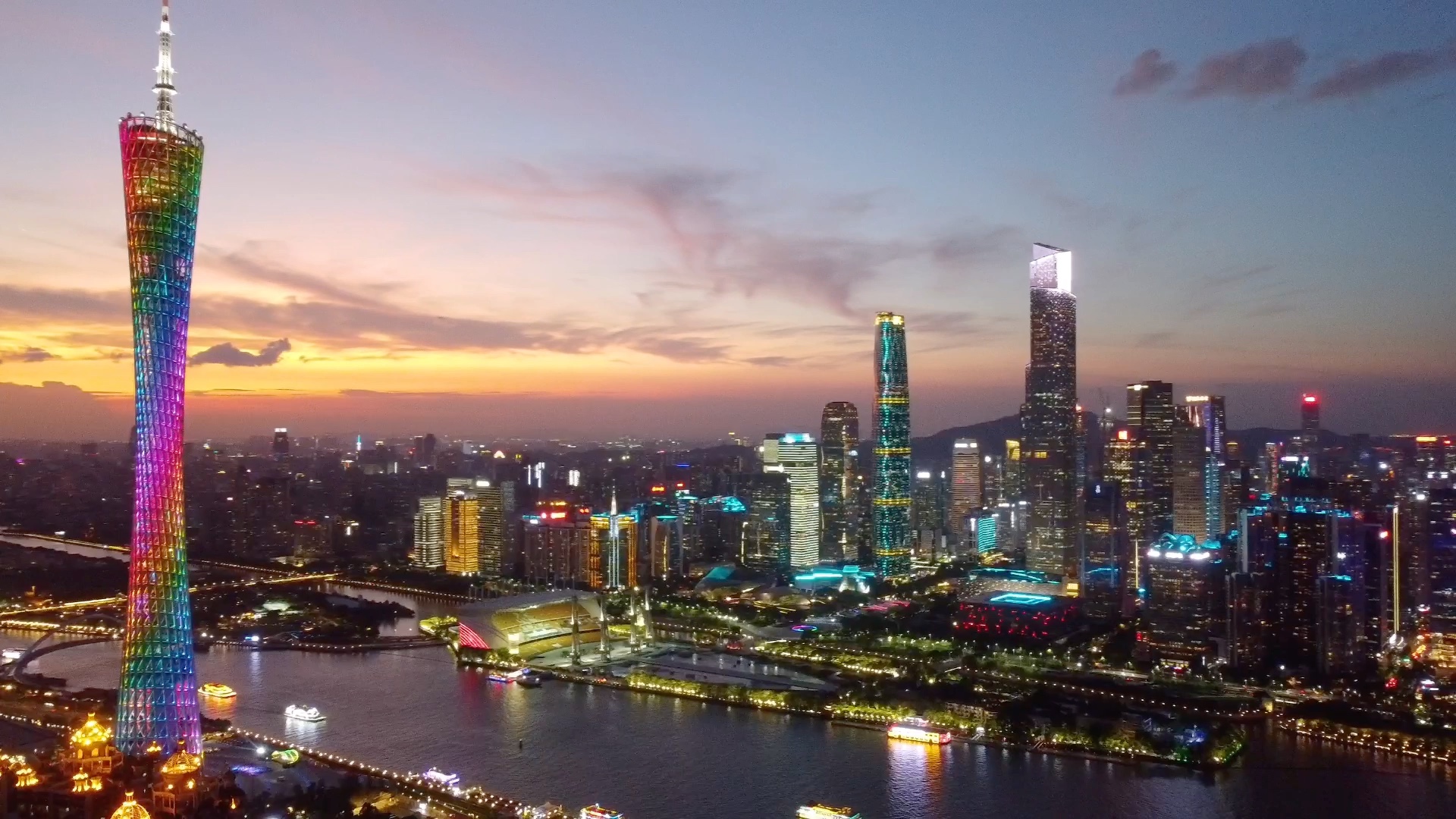 广州塔周边航拍