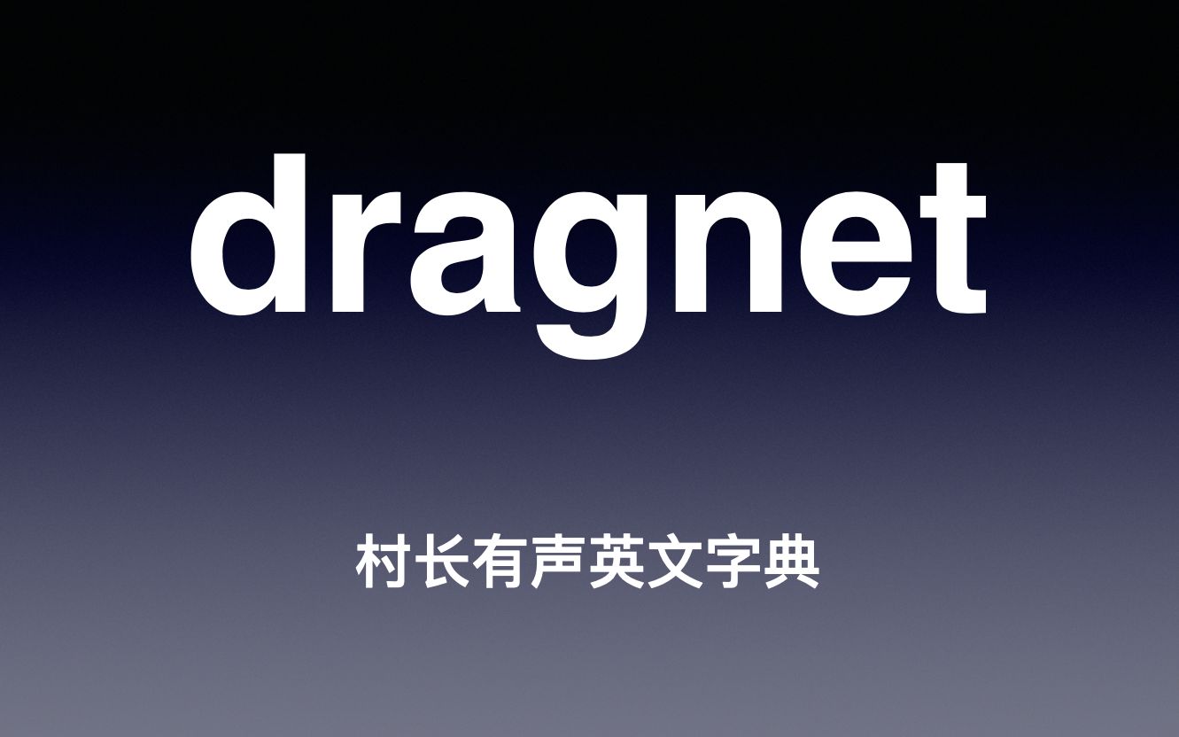 [图]dragnet 《村长有声英文字典》