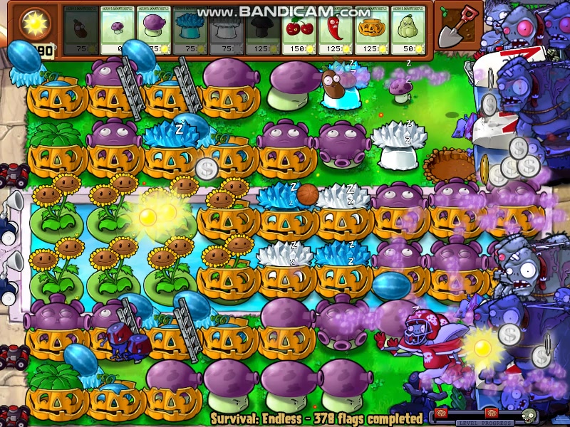 植物大战僵尸无尽无炮机械钟阵型