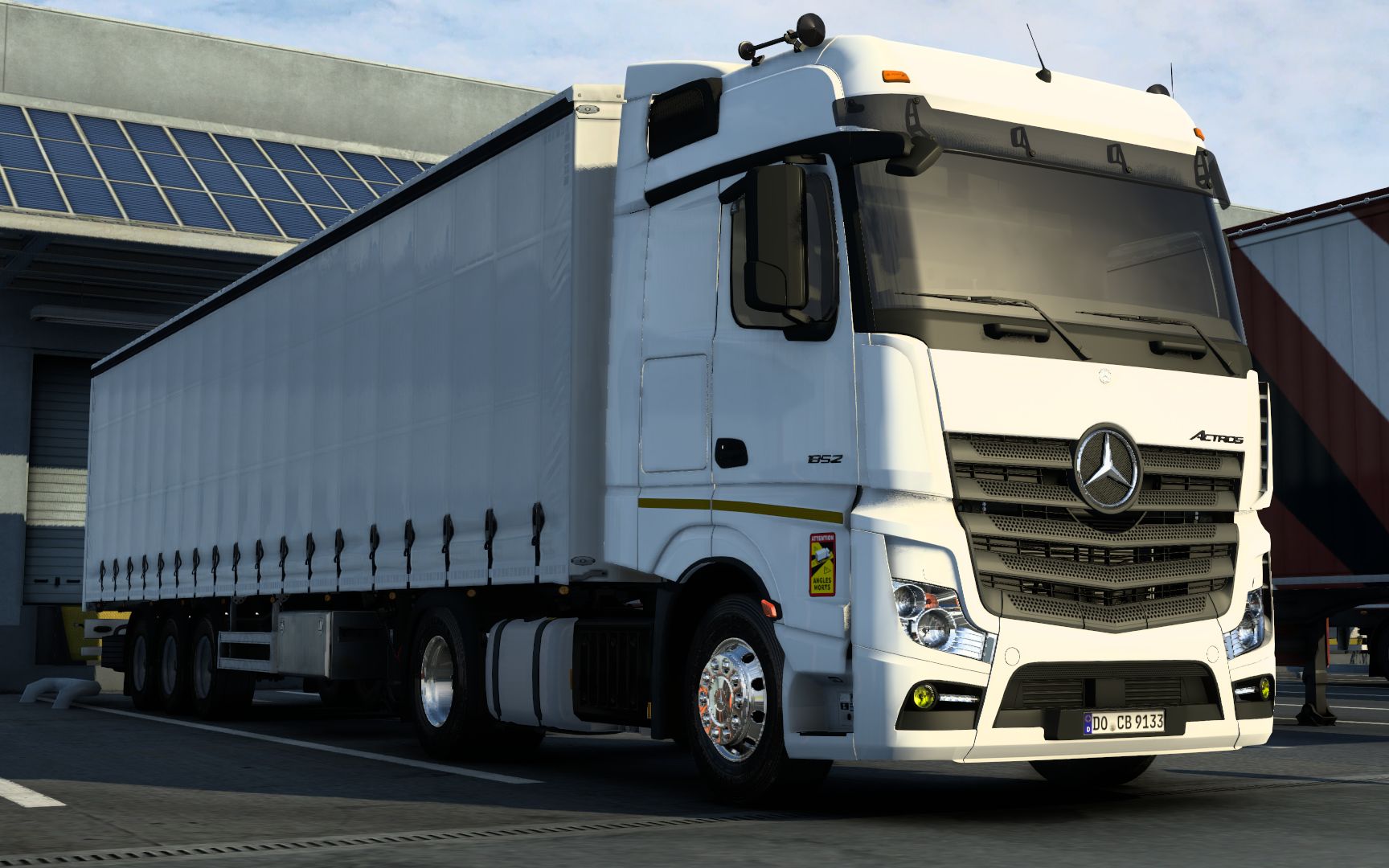 欧洲卡车模拟2 老司机成长之路 驾驶奔驰actros mp4 运输货物 短途