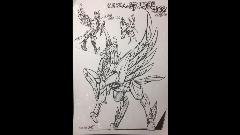 圣斗士星矢冥王神话lc 天马 独角兽 天鹤 三小强圣衣分解原画