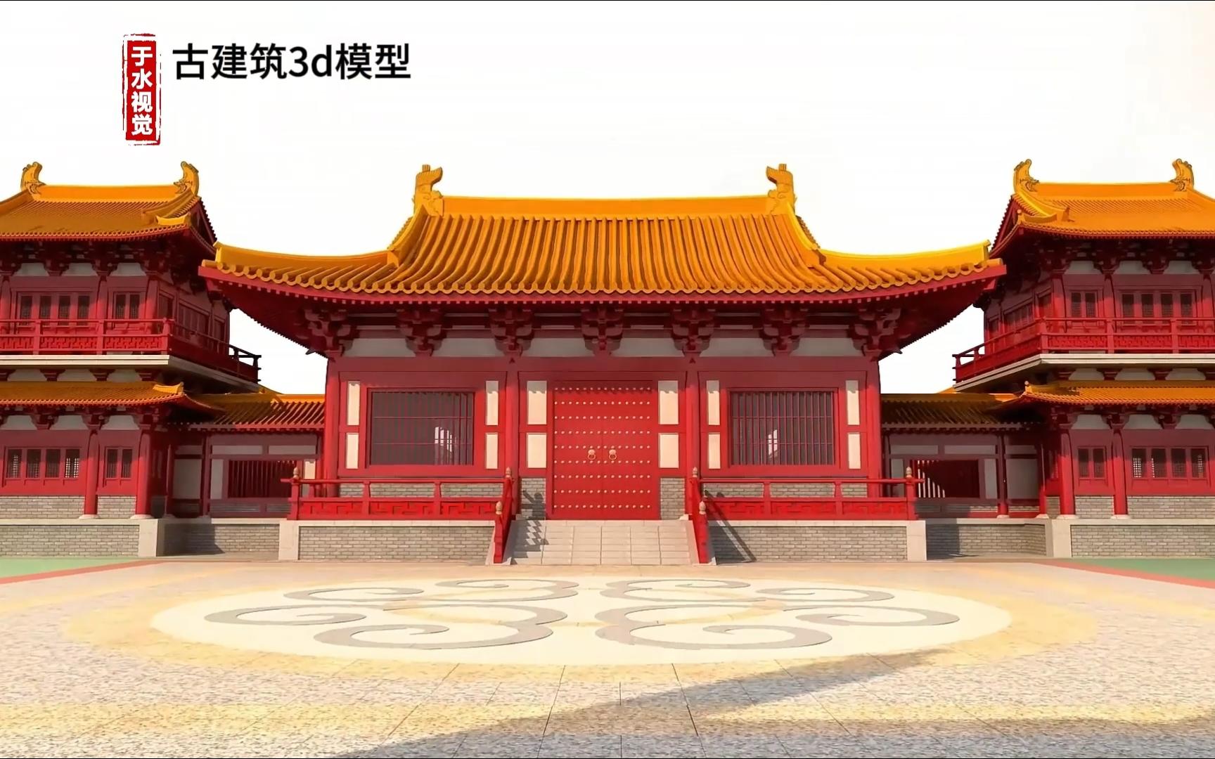 古建筑3d模型,天后宫3d max古建模型,你认出了几种屋顶造型
