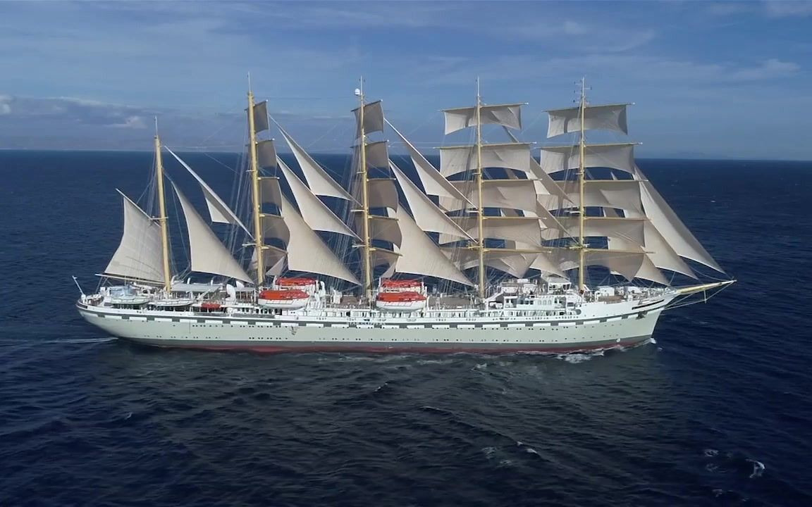 金色地平线破冰级横帆帆船sailing ship brodosplit 483_哔哩哔哩 (゜