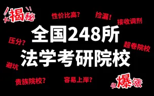 Download Video: 法学考研择校红黑榜—考的好不如报的好！！！