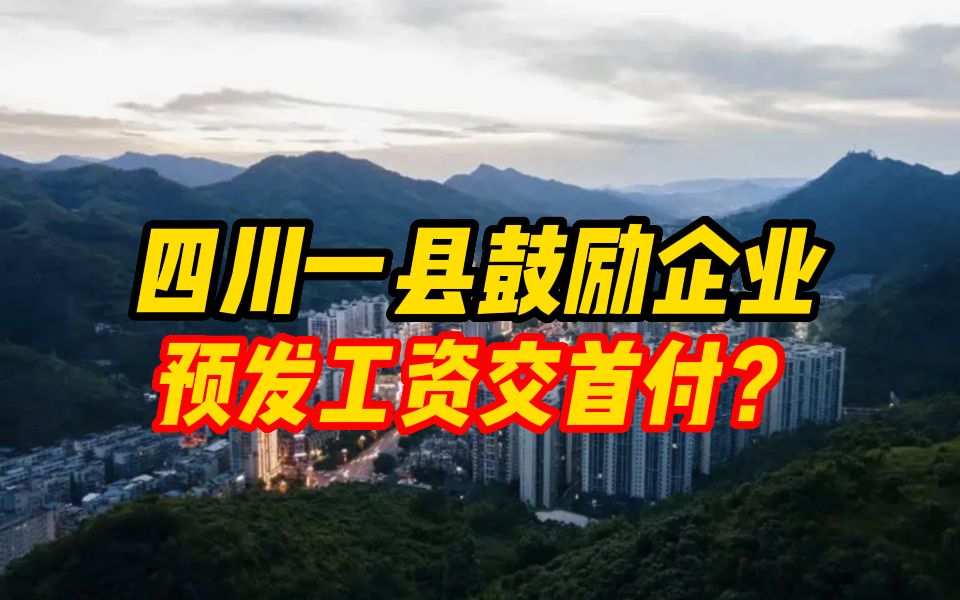 四川一县鼓励企业预发工资交首付?“官宣文”发布一天后被删哔哩哔哩bilibili