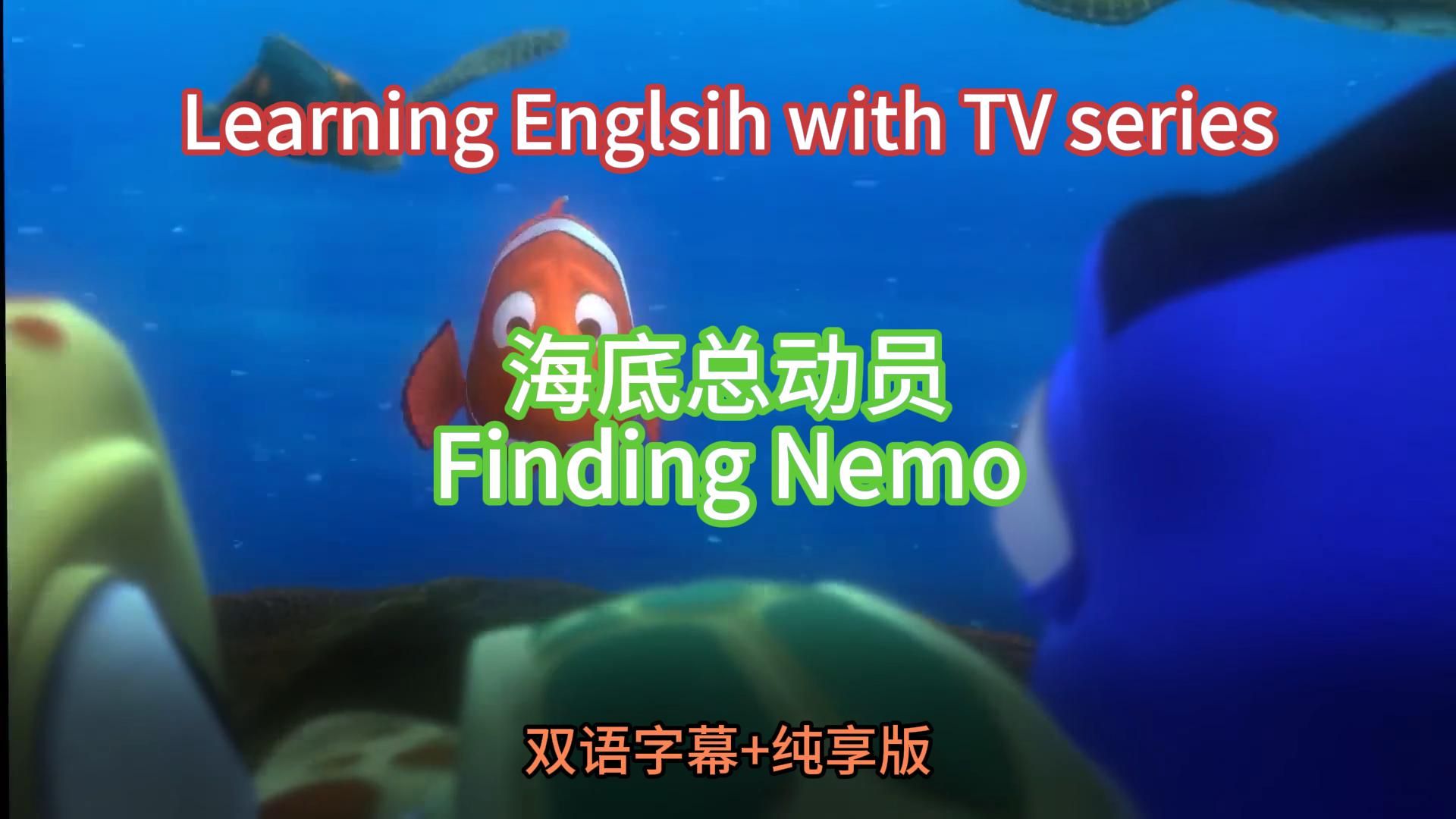 【看影视剧学英语】海底总动员 Finding Nemo|中英文字幕+生词注解+纯享版哔哩哔哩bilibili