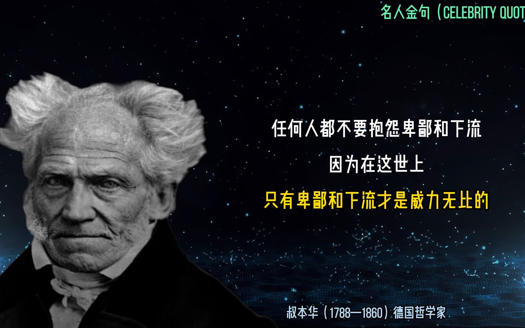 名言警句 叔本华:经典语录40句,句句深刻,参透人生,让人醍醐灌顶哔哩哔哩bilibili