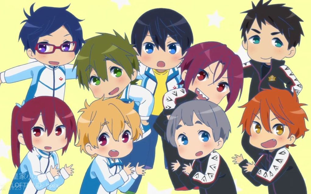 【b萌应援/free/全员向】一分钟后,一起来游(tiao)泳(wu)吧～(~▽~～)