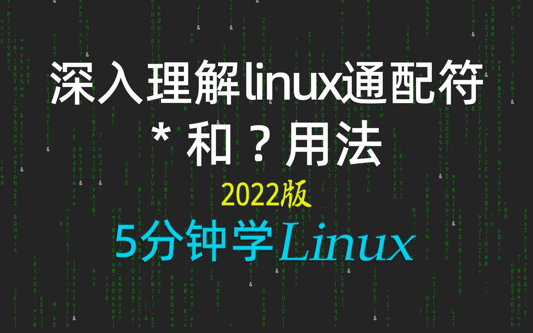 [5分钟学linux] 51linux文件通配符*和?用法深入理解2022新linux极速入门哔哩哔哩bilibili