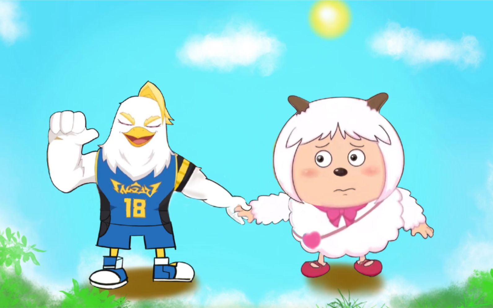 喜羊羊与灰太狼之运动英雄传:鹰傲天和暖羊羊合体,带你起飞!