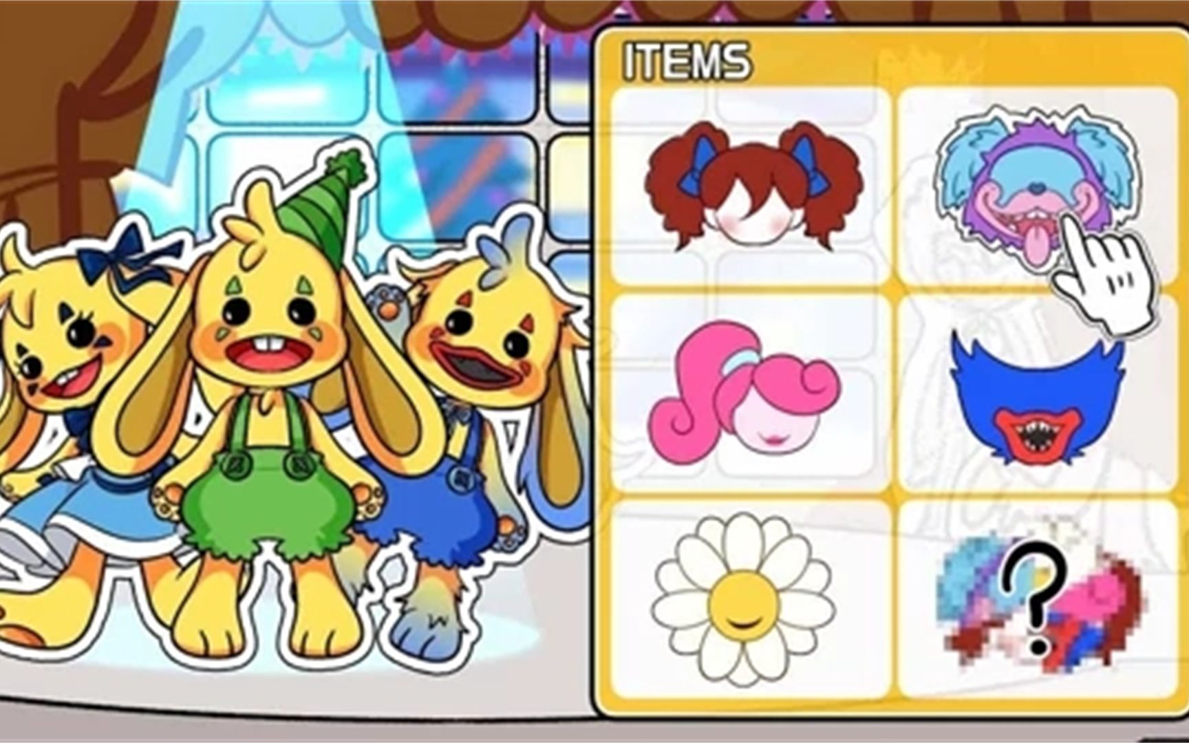 波比的游戏时间:小兔子的4个新造型,长腿妈咪把它当成了波比