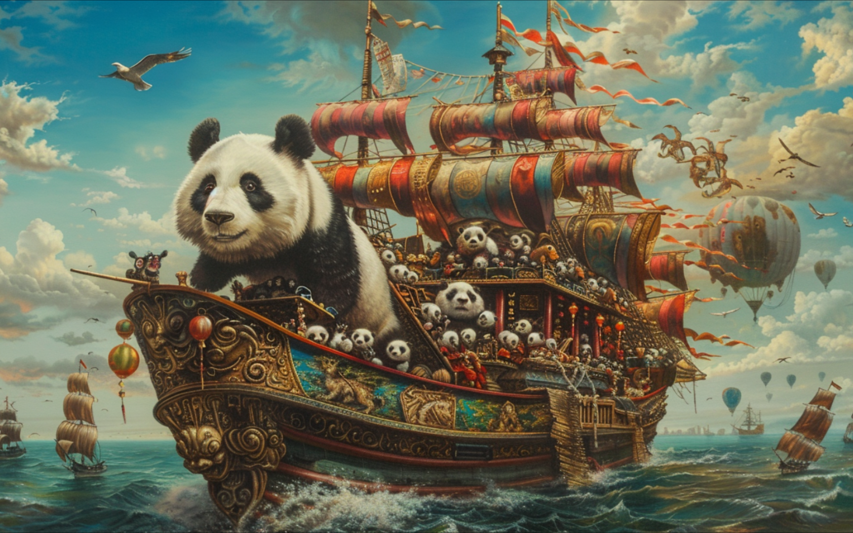 《林间智慧:熊猫与鹰》一首隐喻大国博弈的叙事诗,通过熊猫与鹰的寓言