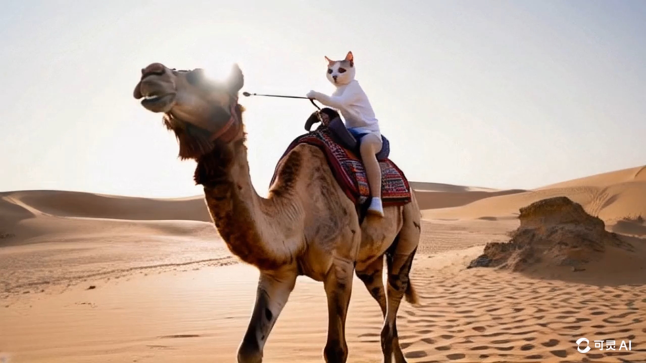 沙漠里猫咪骑着骆驼97