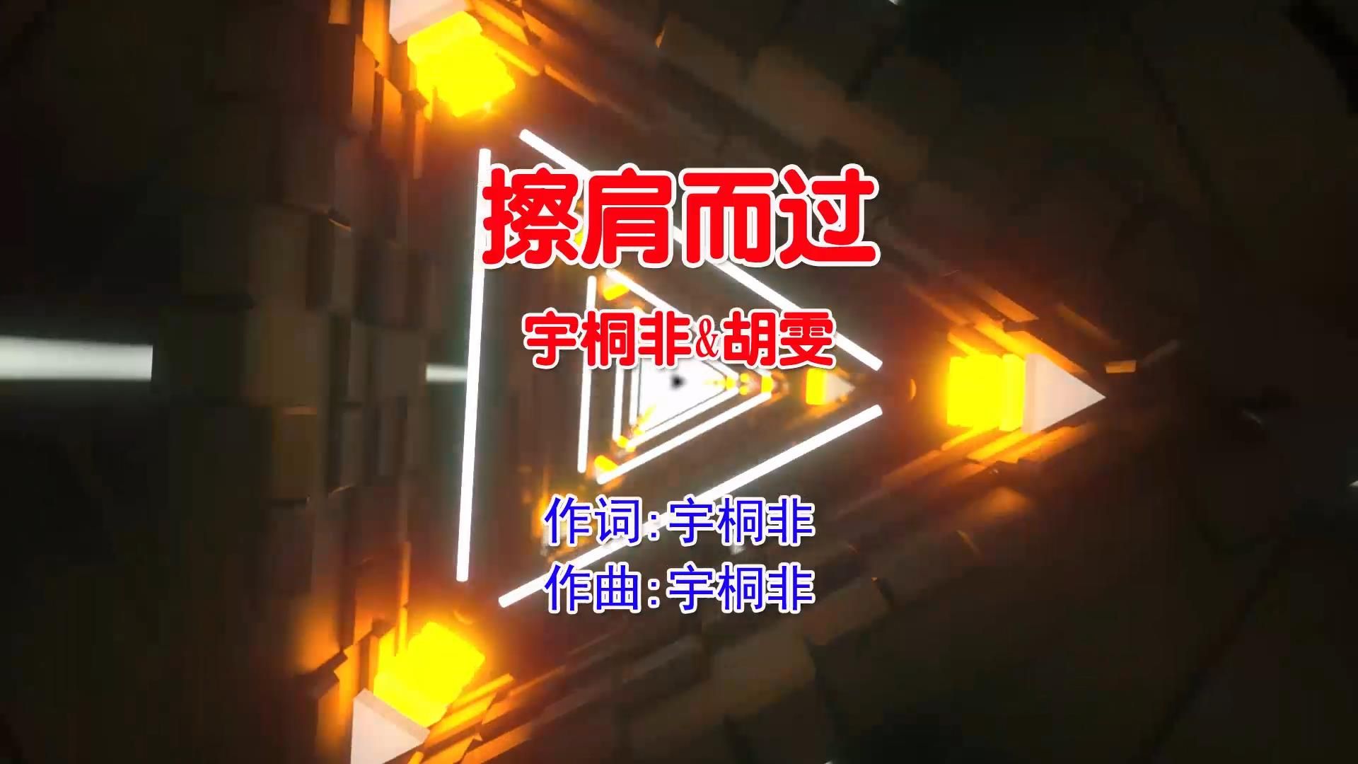 宇桐非&胡雯 - 擦肩而过(dj宣小庆 funkyhouse mix国语合唱)