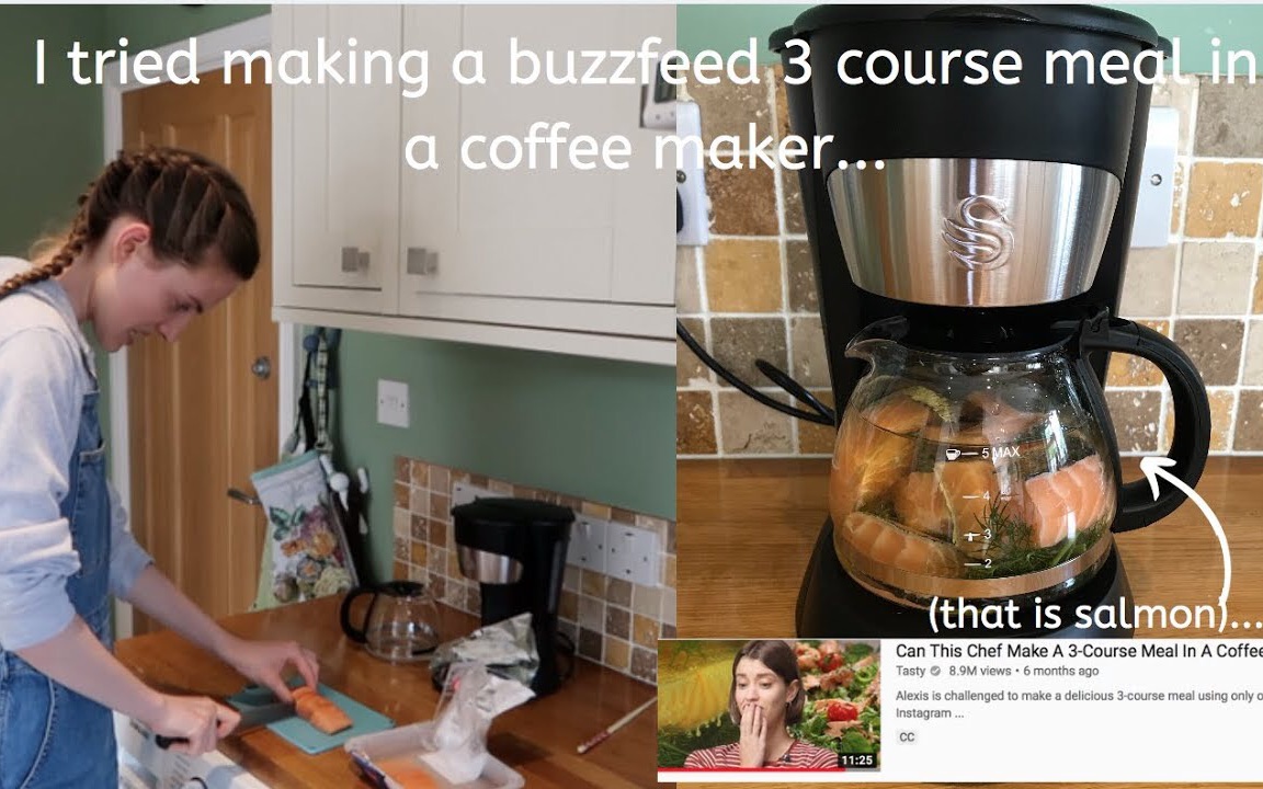 【Grackle】尝试网上的咖啡壶食谱 | Recreating Buzzfeeds 3Course Coffee Maker Meal*stressful*哔哩哔哩bilibili