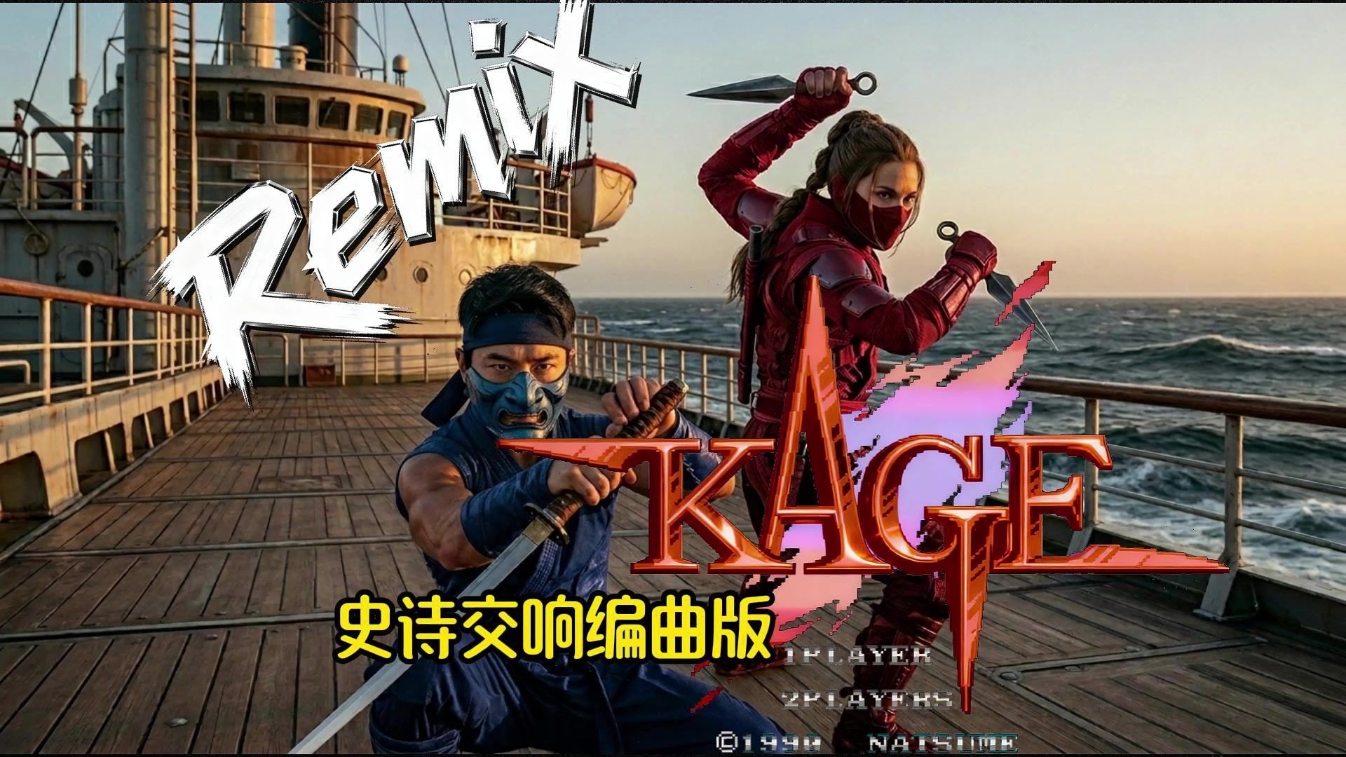 好听！超燃！FC《赤影战士》游戏音乐全曲目Remix.史诗交响风格AI重制