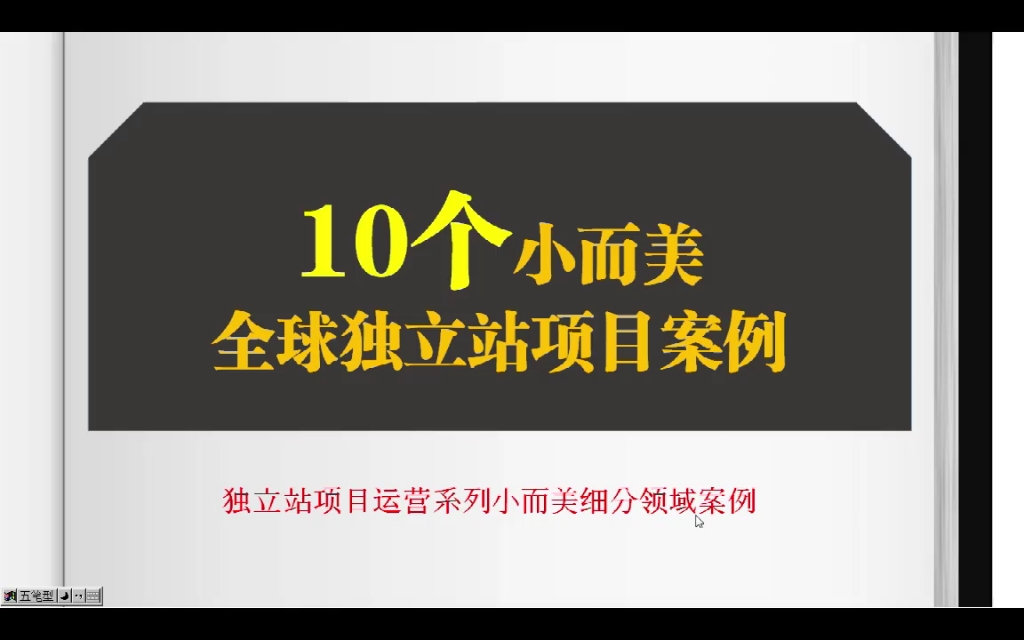 10个小而美细分独立站项目案例哔哩哔哩bilibili