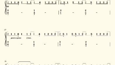 【钢琴谱(数字谱)】黄昏之时哔哩哔哩bilibili