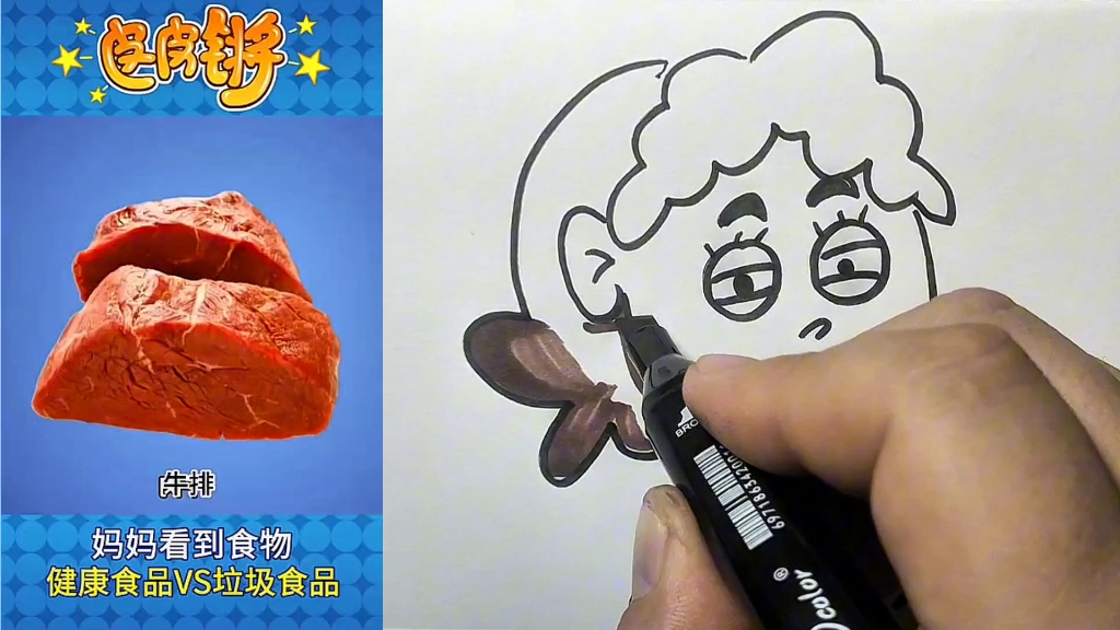 妈妈看到的食物#简笔画 #二次元内容 #动漫推荐计划 #动画片哔哩哔哩bilibili