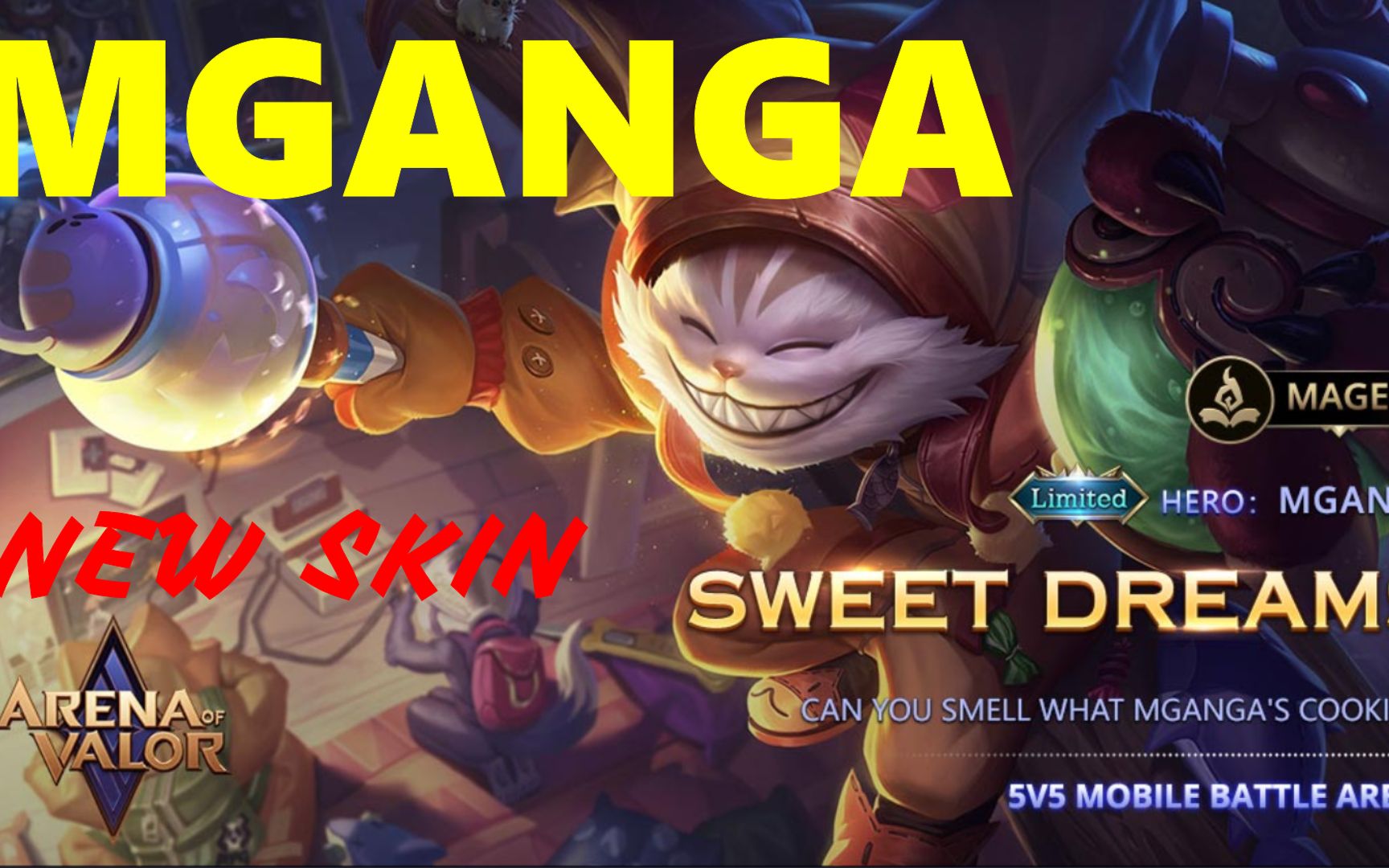 [图]MGANGA 扁鹊 (NEW SKIN) SWEET DREAMS In-Game Play | AOV | 王者荣耀 | 传说对决 | Liên Quân