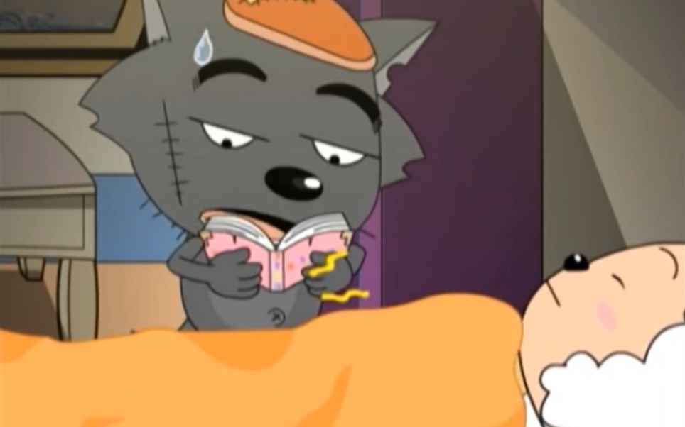 灰太狼哄懒羊羊睡觉