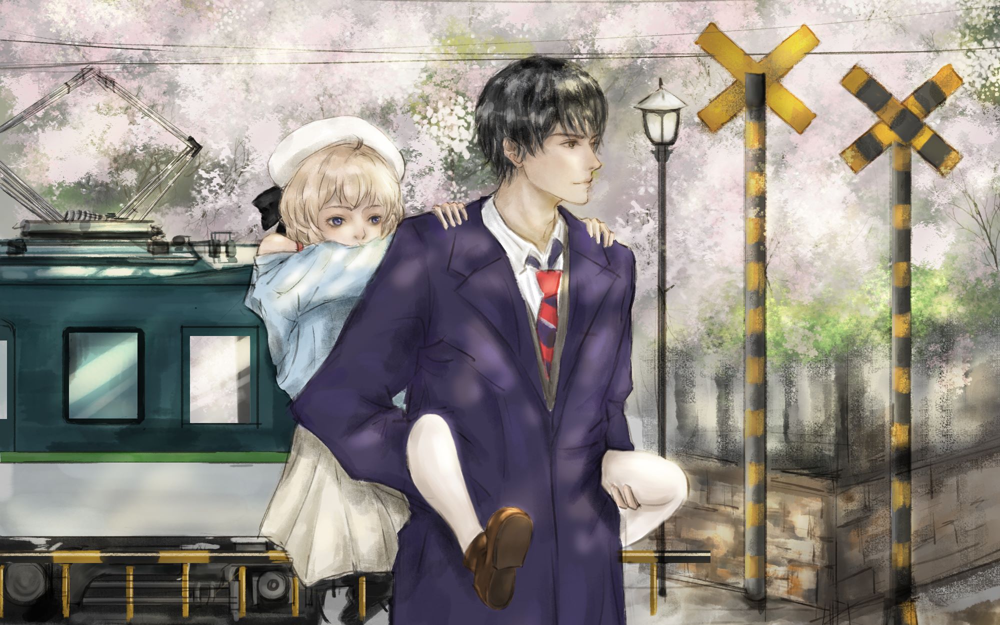 【板绘】虚构推理 岩永琴子x樱川九郎 太可爱了~萝莉最棒!