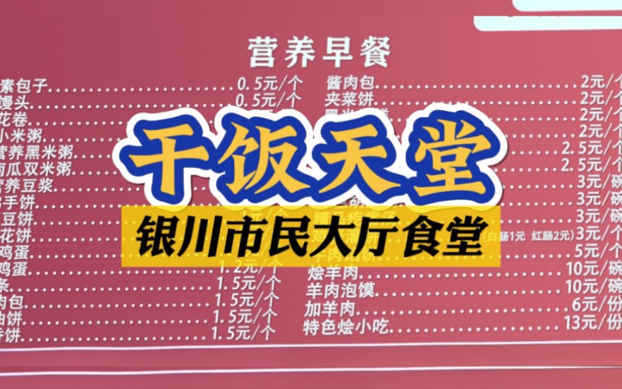 干饭天堂,银川市民大厅食堂,10块钱把大胃王撑嗝屁.哔哩哔哩bilibili