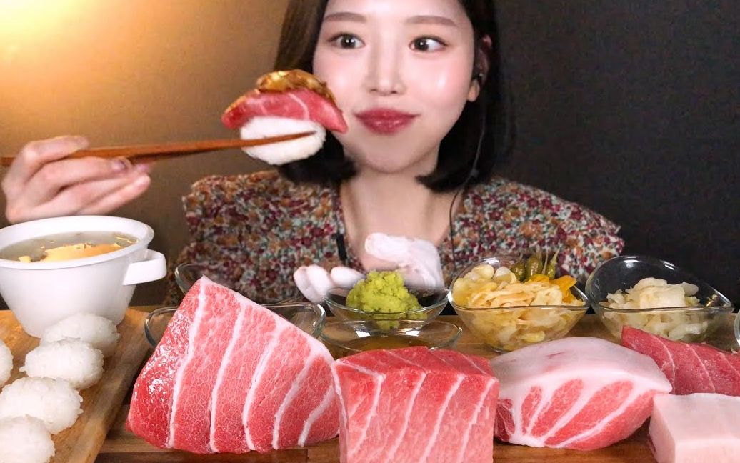 boki中字文福姬02剑鱼肚肉蓝鳍金枪鱼肚肉颈肉海苔泡菜真实声音