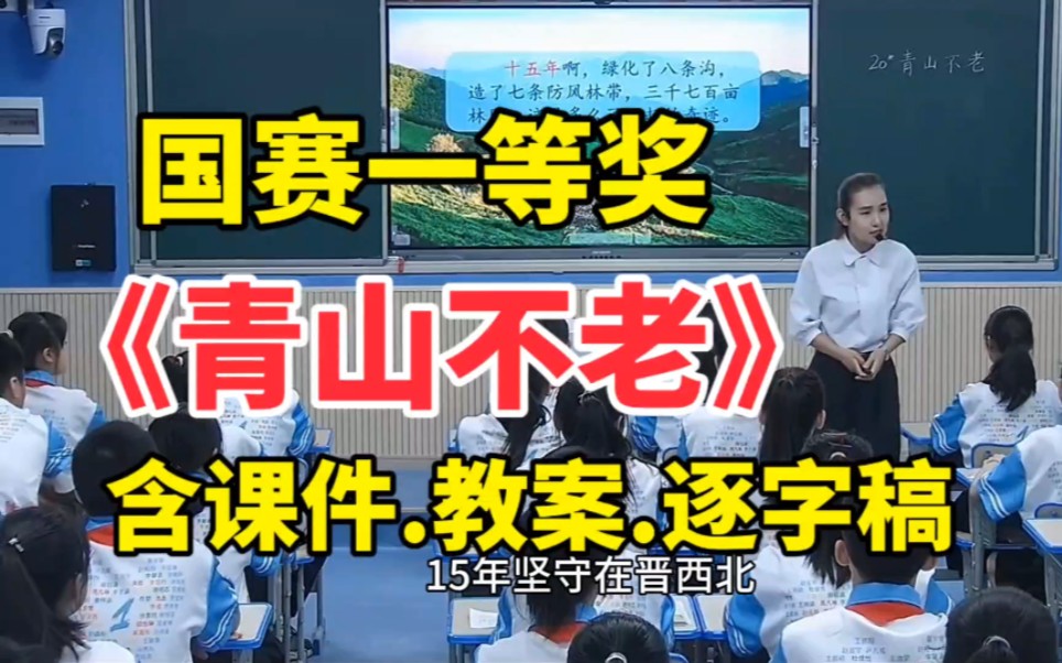 《青山不老》公开课【ppt课件.教案.逐字稿】(六年级语文上册)新课标示范课优质课哔哩哔哩bilibili