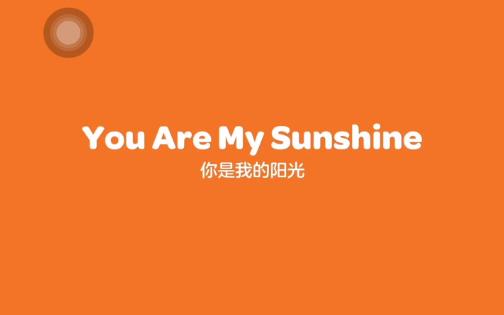 you are my sunshine(你是我的阳光)