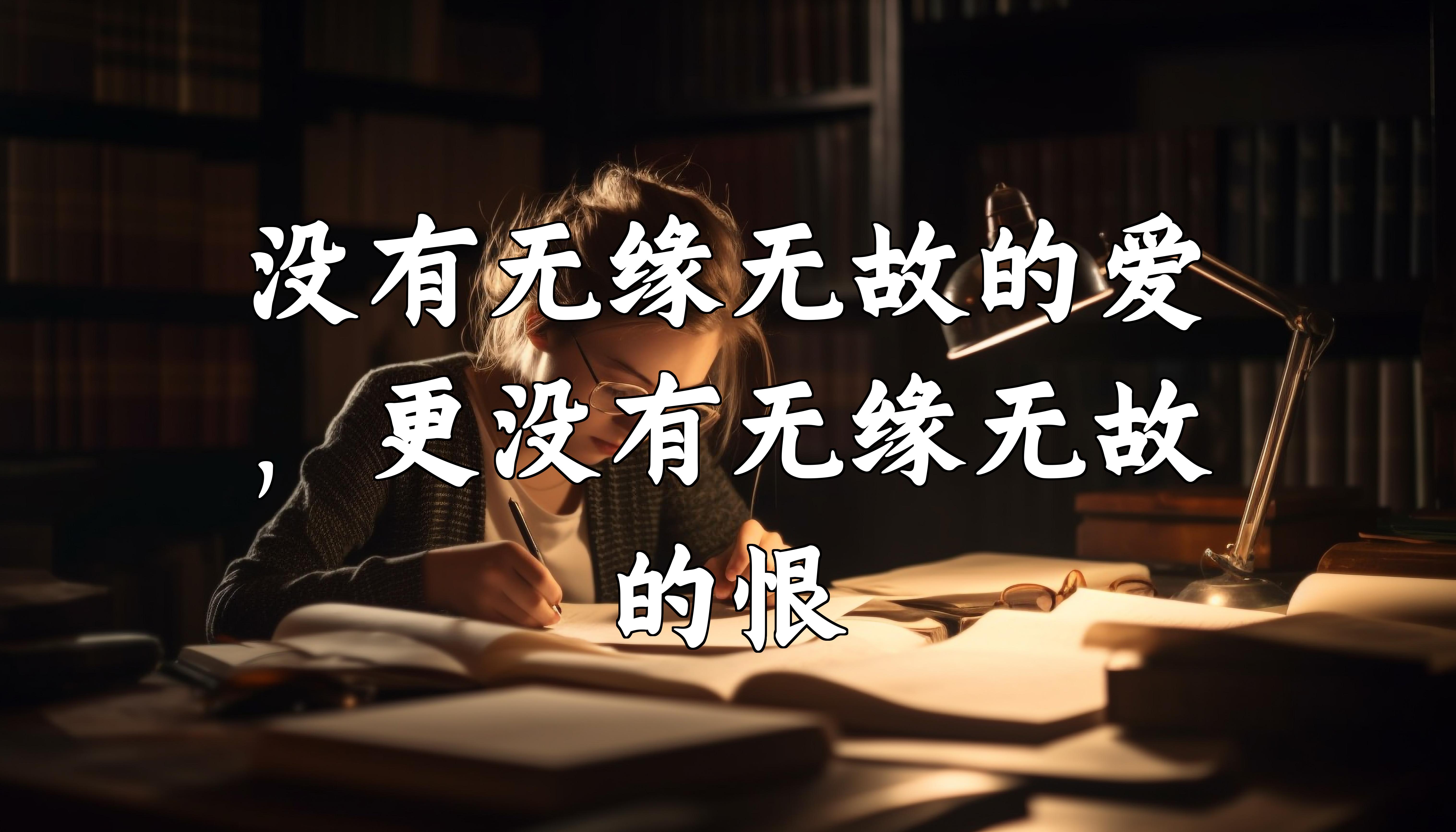 没有无缘无故的爱,更没有无缘无故的恨