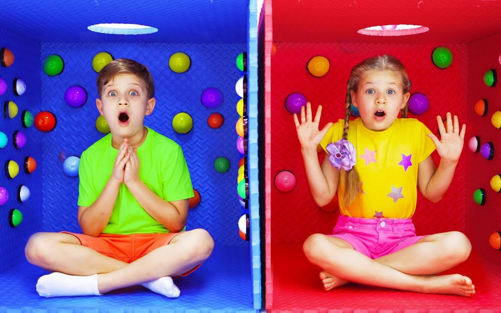 儿童搞笑乐园:兄妹俩的密室逃脱挑战,按钮按了会发生什么呢?