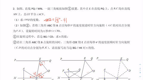 平行线背景下的角度旋转问题 哔哩哔哩