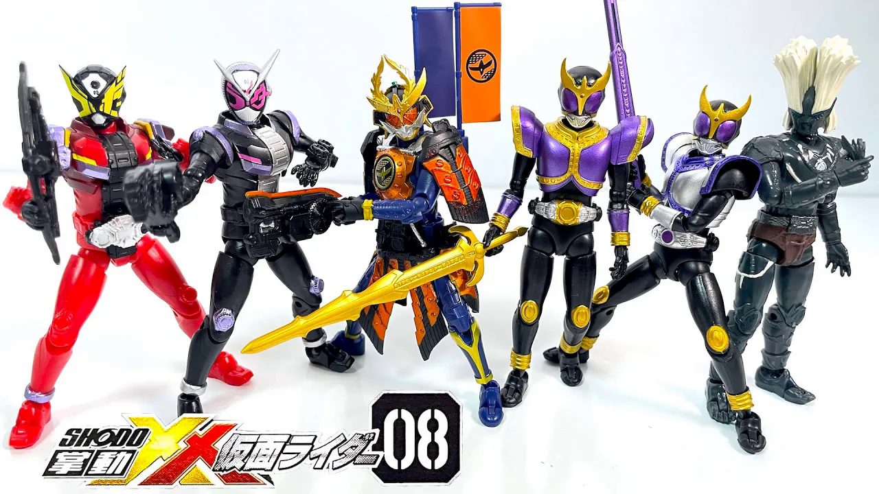 【4k/pontv试玩】时王/盖茨/铠武/空我/豪猪 食玩掌动-xx 假面骑士08