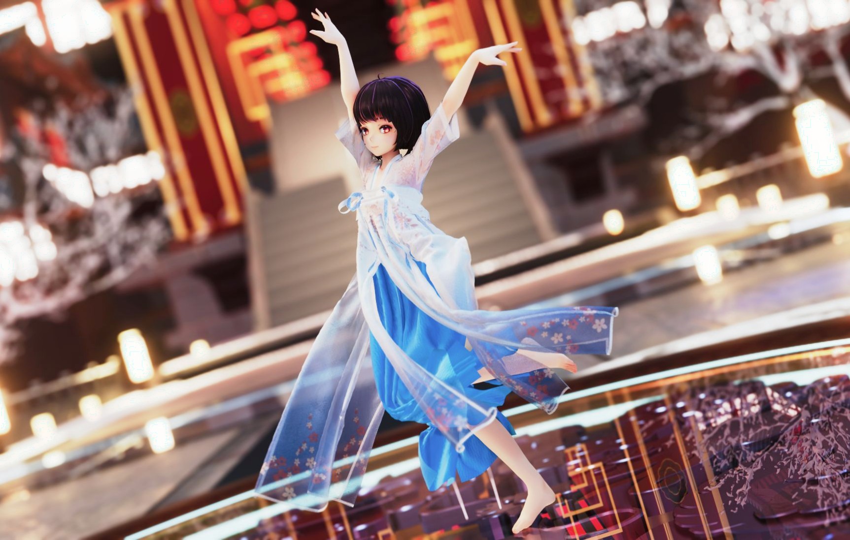 【布料解算/裸足】汉服襦裙72泠鸢yousa - 霜雪千年