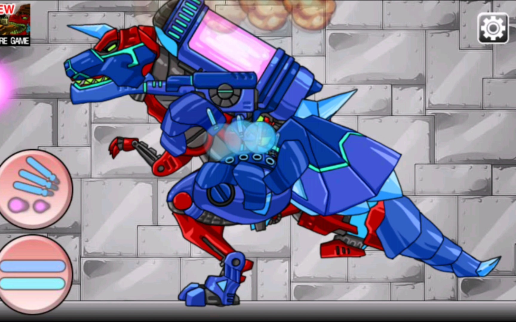 结合!恐龙机器人6霸王龙红 三角龙蓝