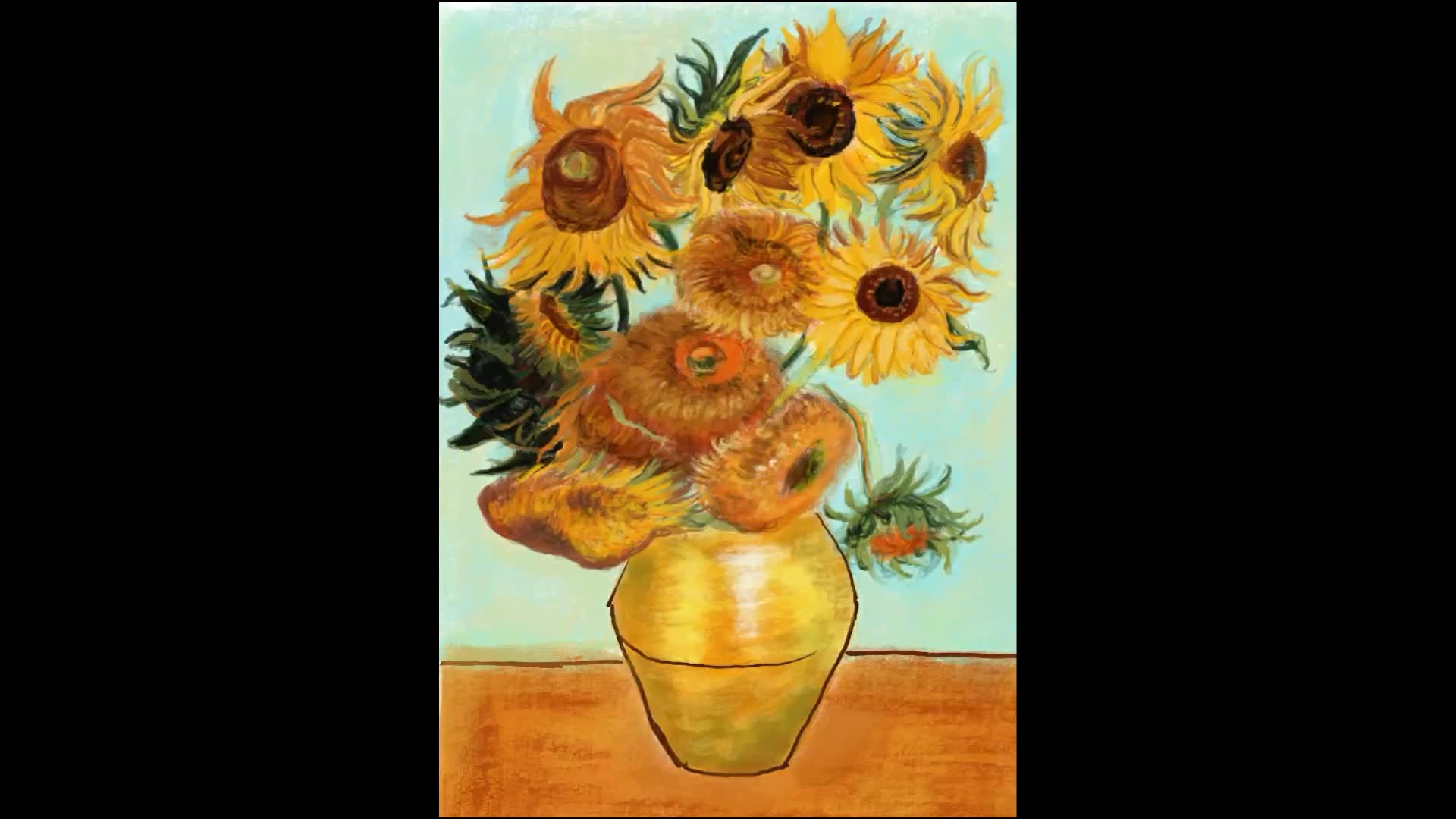 【ipad板绘】至爱梵高之向日葵手绘·录屏过程向_哔哩哔哩 (゜-゜)つ