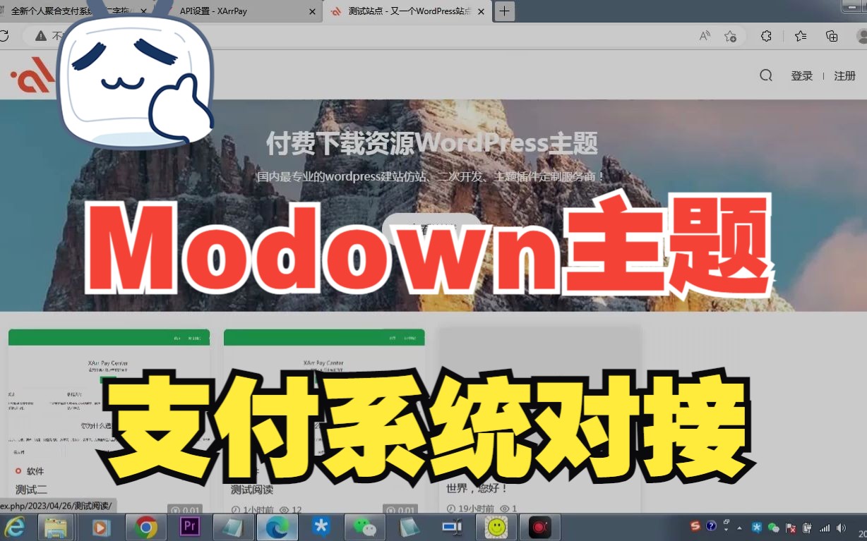 Modown主题收款支付系统对接教程哔哩哔哩bilibili