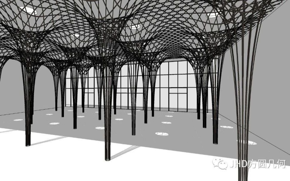 【SketchUp异形建模】九桥高尔夫网架结构哔哩哔哩bilibili