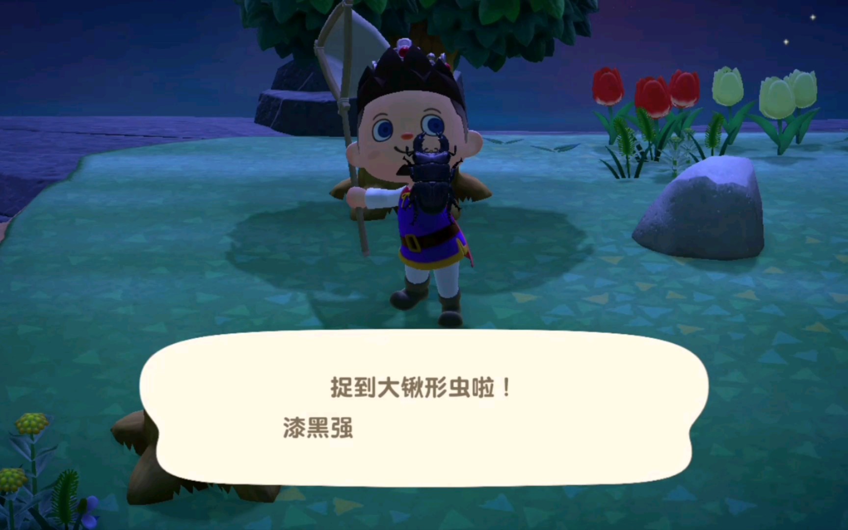 【动森】猛男捕到大锹形虫