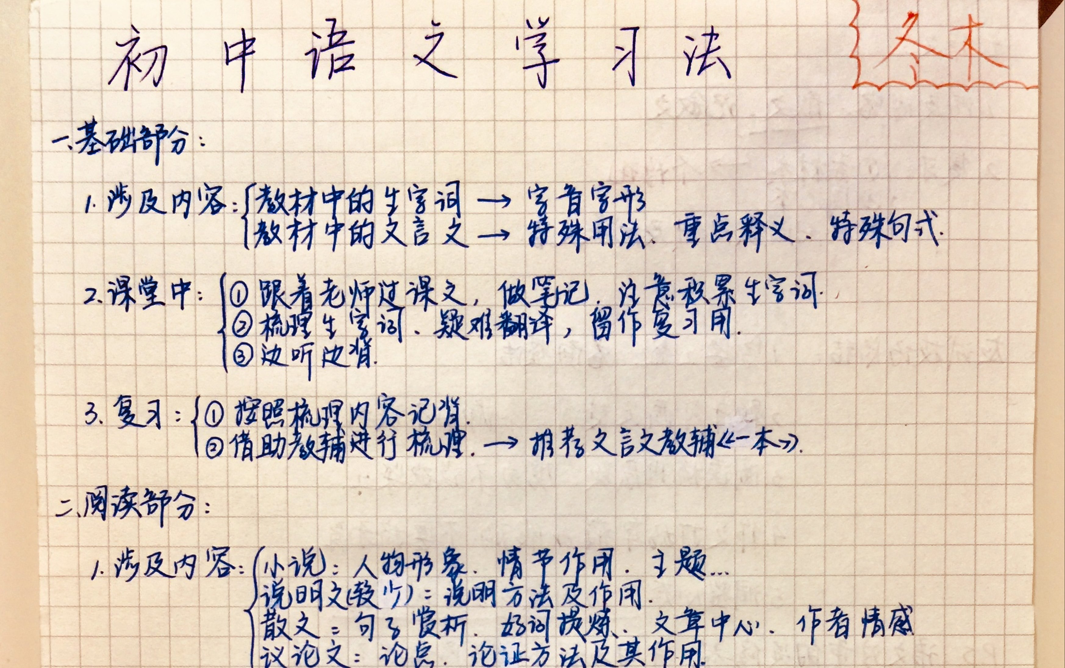 [图]常年保持初中语文年级第一的人怎么学的？学习方法大分享！