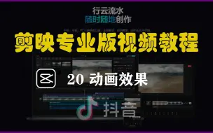 Download Video: 剪映专业版学习视频，20动画效果，使用入场出场循环动画，让视频动起来