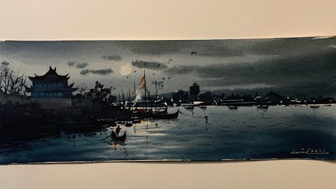 Javid Tabatabaei -- 水彩画中的海景_哔哩哔哩_bilibili