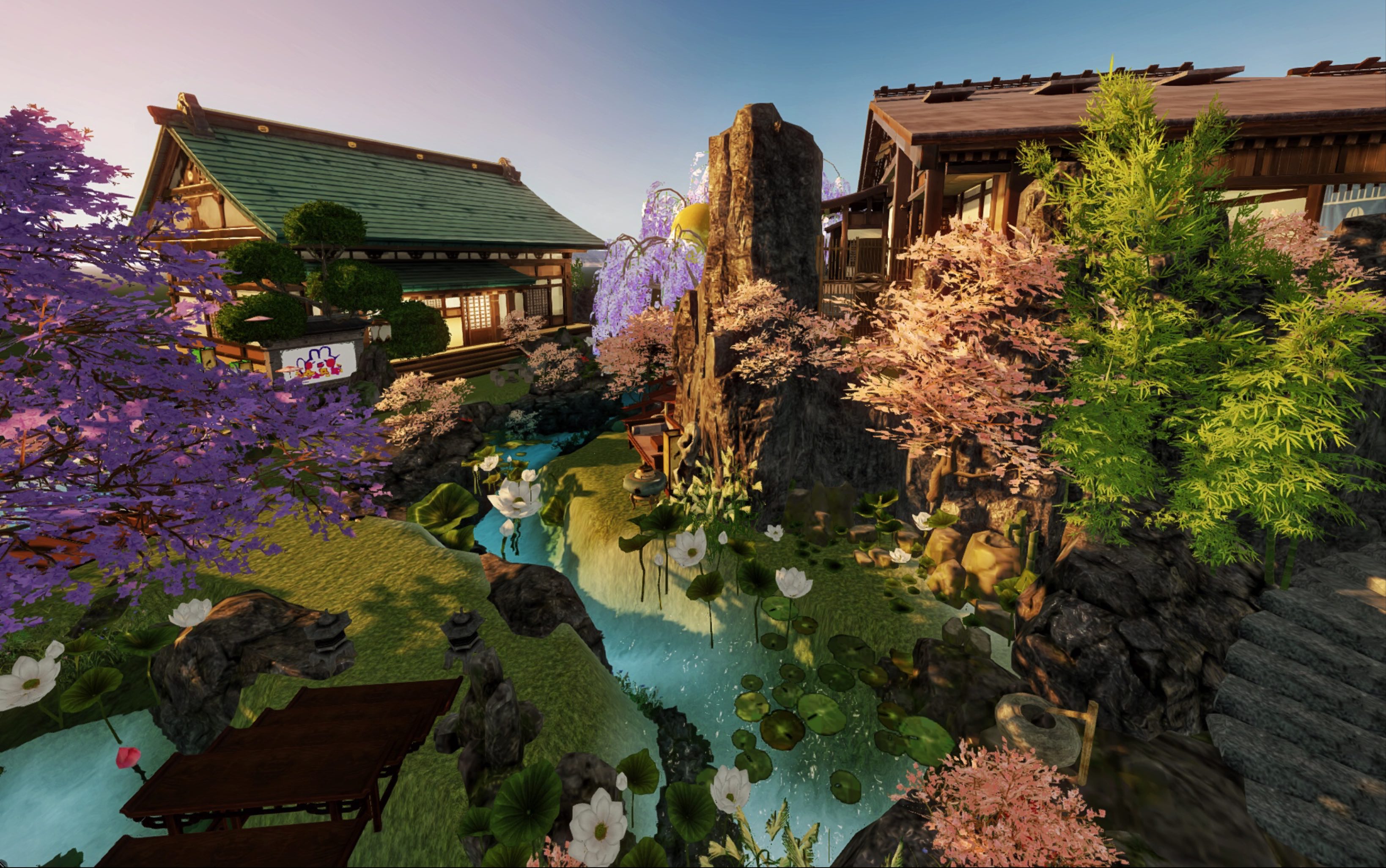 【一梦江湖家园】漪岁园小地皮装修61山似芙蓉青百叠,隔住林巒,穿度