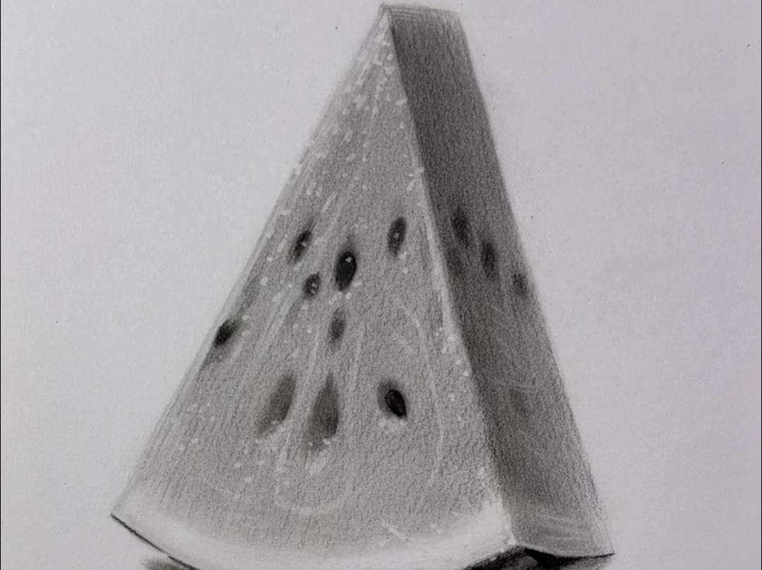 零基础轻松学会的西瓜块的画法